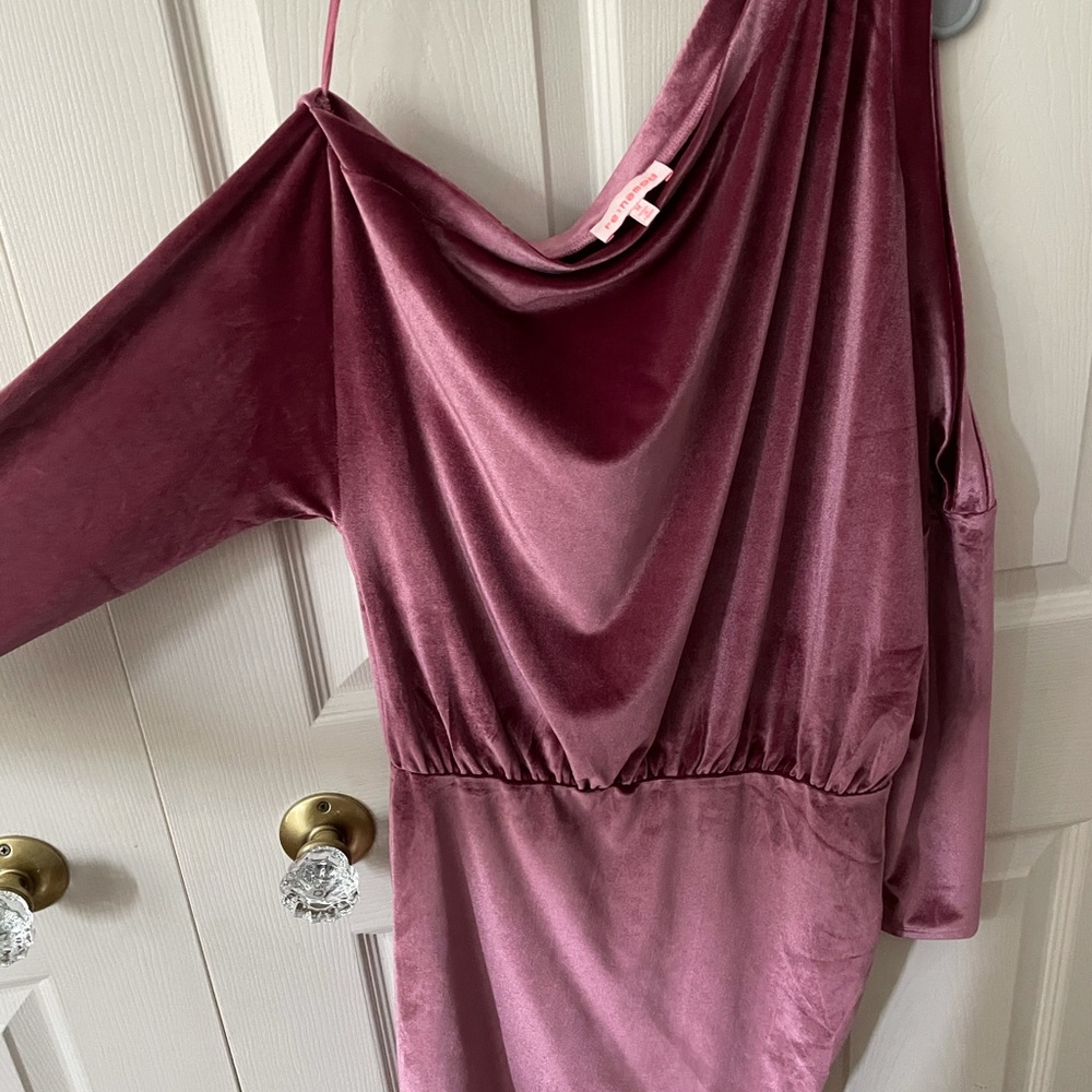 Pink Velvet Mini Dress